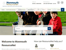 Tablet Screenshot of monmouthresourcenet.org